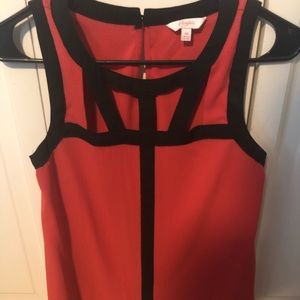 Pink and Black Cut Out Tank-Worn Once